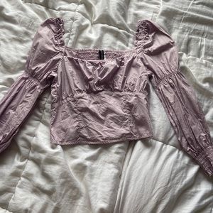 purple cottage core top